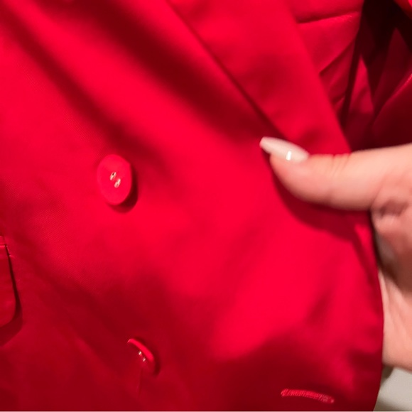 ELOQUII Red Satin Blazer - Picture 5 of 7